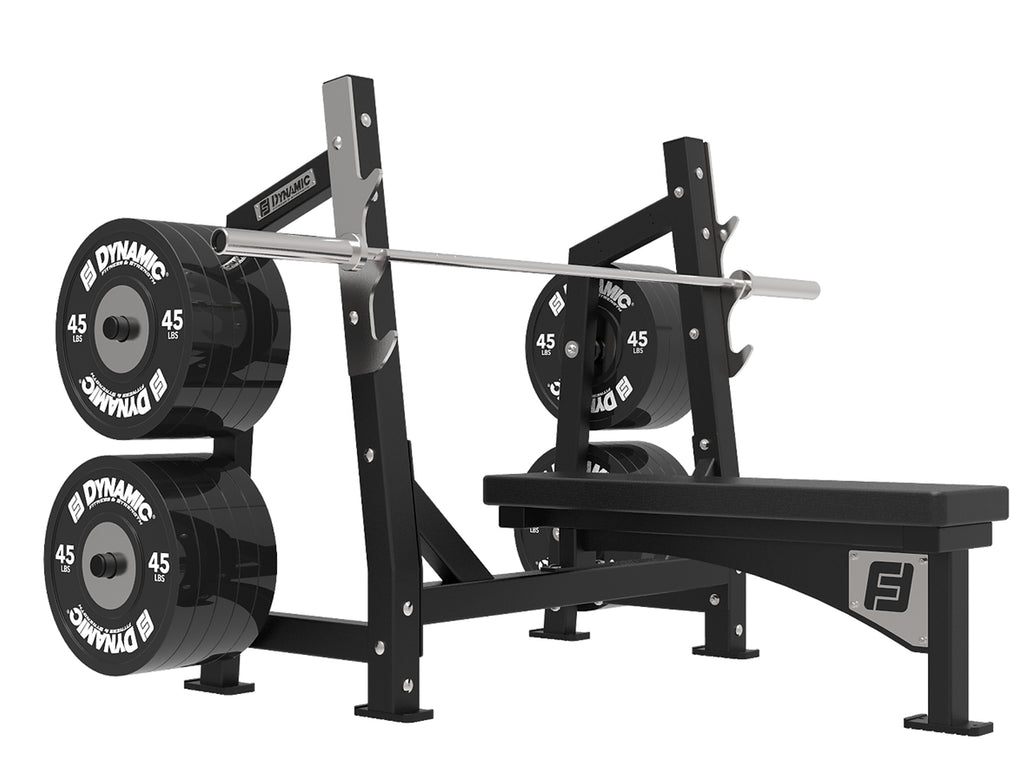 Ultra Pro Olympic Flat Bench w/ Olympic Plate Loaded Storage