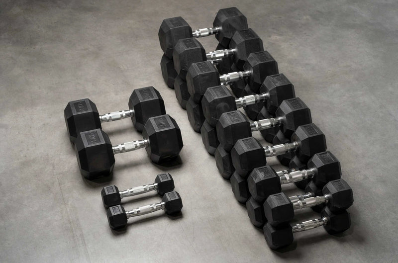 TORQUE RUBBER HEX DUMBBELL SETS