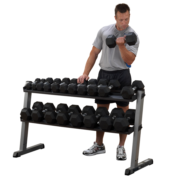 Body-Solid - 2 Tier Horizontal Dumbell Rack