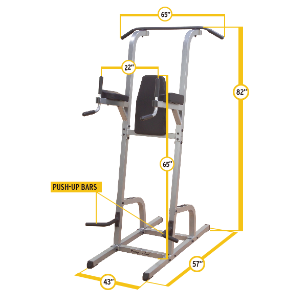 Body-Solid - Vertical Knee Raise Chin Dip, GVKR82