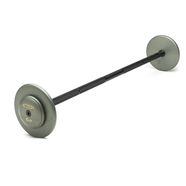 Ivanko Black Cast Iron Black Fixed Curl Barbells