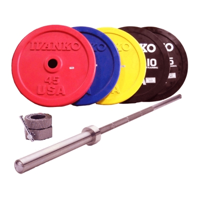 Olympic Bumper Set, color, in lbs., w/OB-20KG