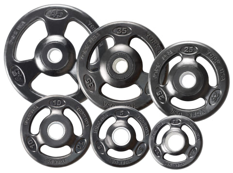 Iso-Grip Rubber Encased Steel Olympic Plate - York