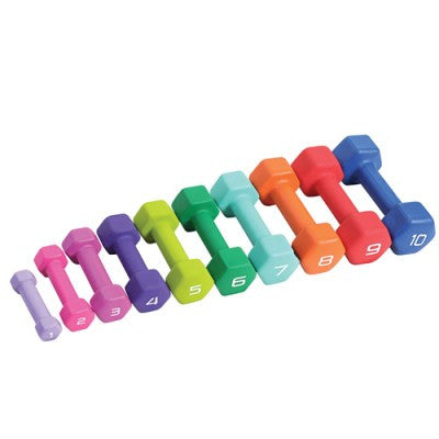 Neoprene-Covered Dumbbells (Color-Coded)