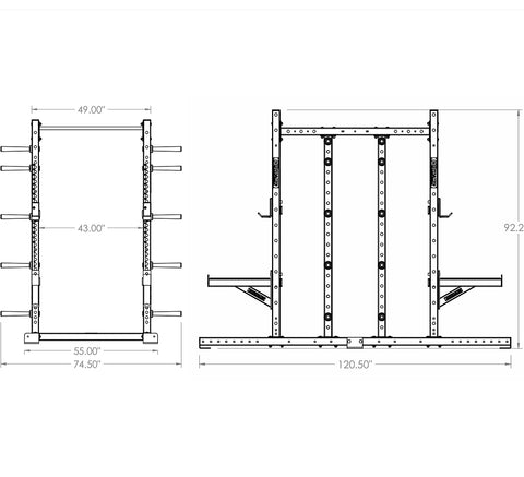 Titan G2 8' Double Half Rack