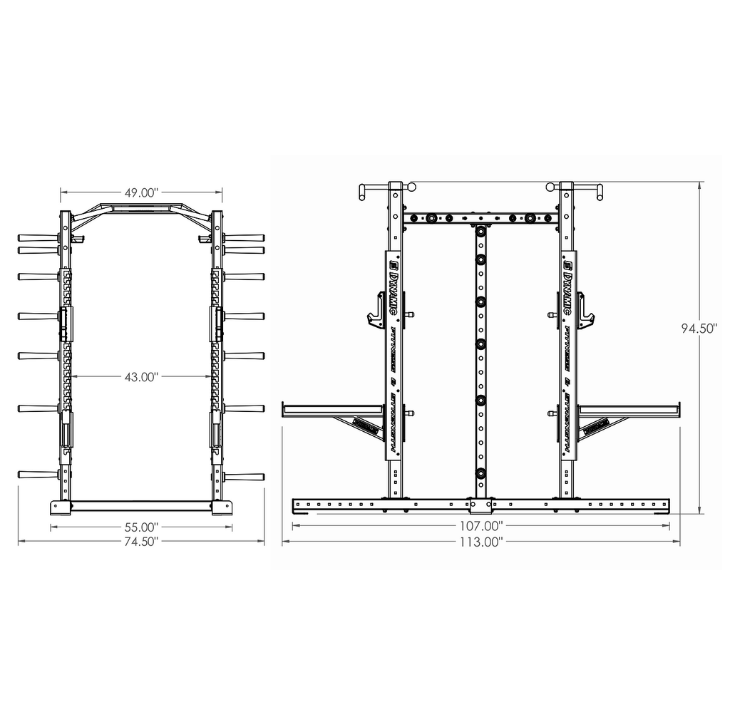 Ultra Pro 8' Double Half Rack Single Storage Post