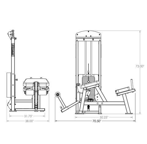 Ultra Pro Prone Leg Curl Machine - 200LB Stack