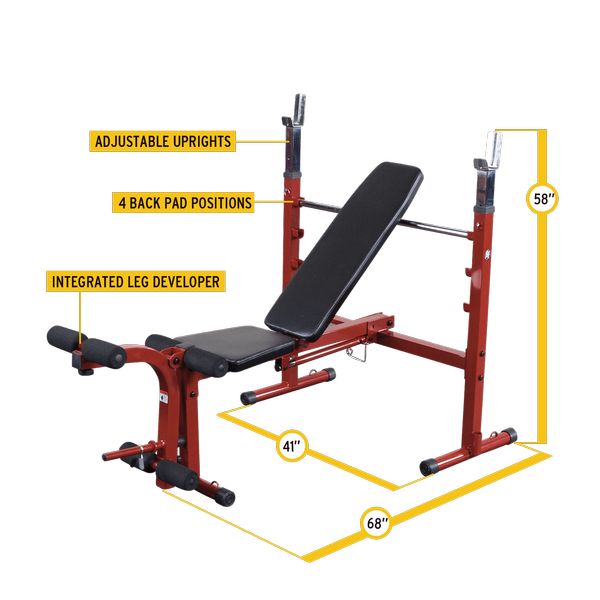 Best Fitness Olympic Bench w. Leg Developer