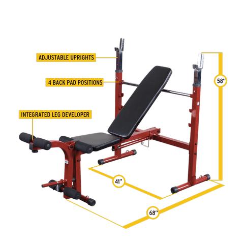 Best Fitness Olympic Bench w. Leg Developer