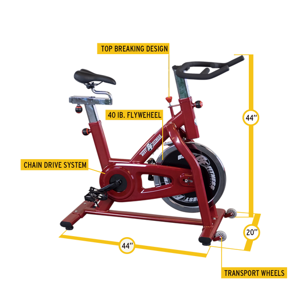 Exercise bike with discount wheels