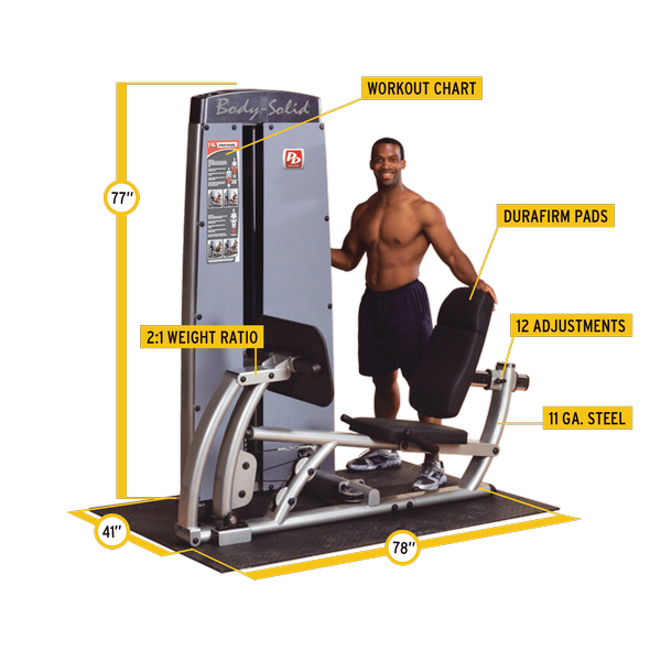 Body-Solid - Dual Leg/Calf Machine FREESTANDING, W STACK