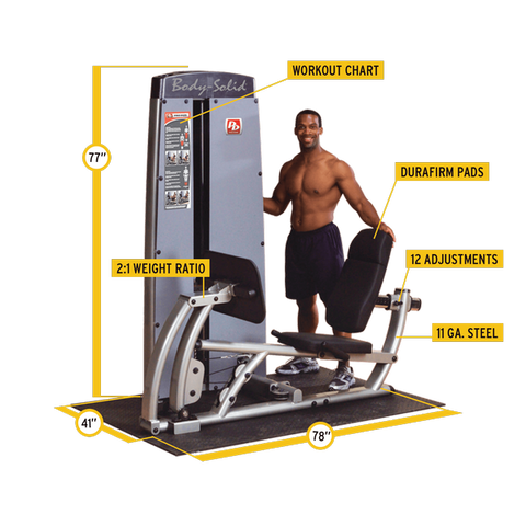 Body-Solid - Dual Leg/Calf Machine FREESTANDING, W STACK