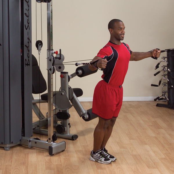 Body Solid Dual Cable Column Machine FREESTANDING W STACK Weight Room Equipment Bigger Faster Stronger