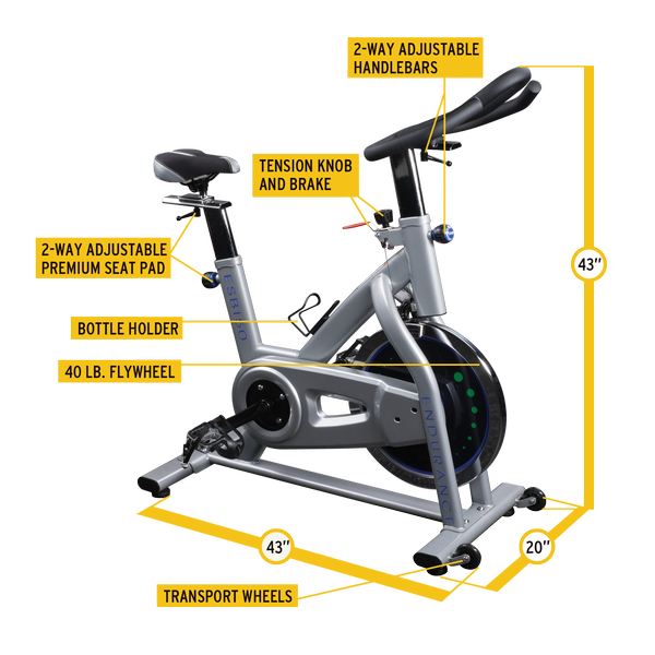Body Solid ENDURANCE INDOOR EXERCISE Bikes ESB150
