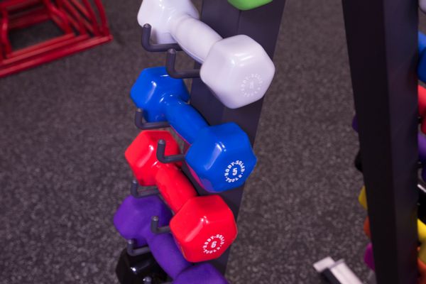 Body Solid 12 Pair Vinyl Rack with Rack Includes GDR24 and