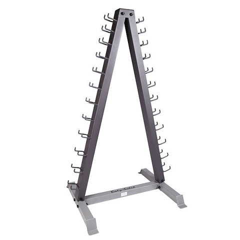 Body-Solid - 12 Pair Vinyl Rack with Rack, Includes GDR24 and pairs Vinyl Dumbbells 1-15lbs