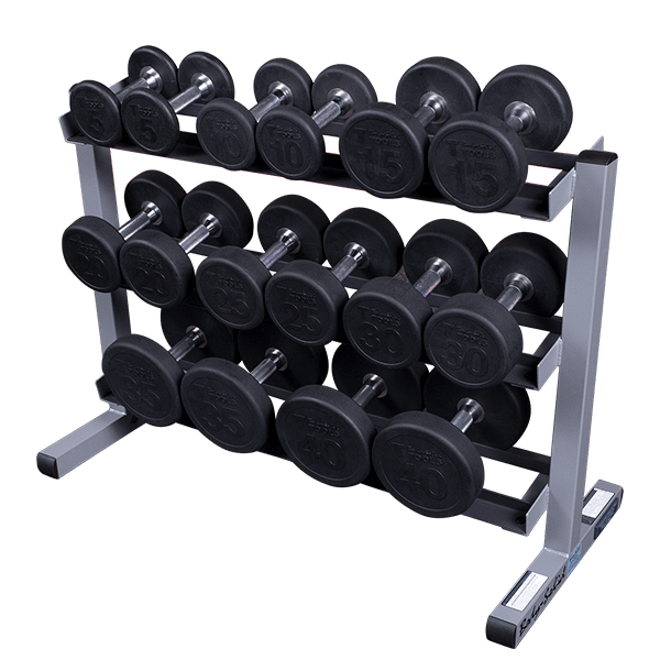 Body-Solid - Dumbell Rack, 3 tier Horizontal – Weight Room Equipment