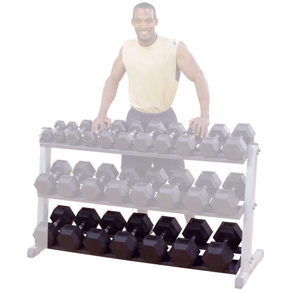 Body-Solid - Dumbell Rack, 3 tier Horizontal – Weight Room Equipment