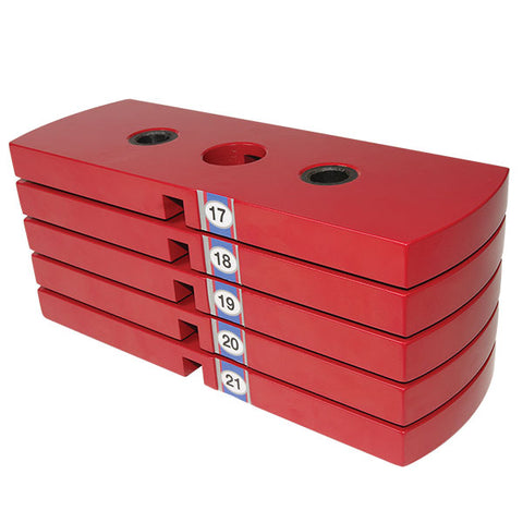 Body-Solid - PREMIUM RED STEEL WEIGHT STACK 50LBS, 5 X 10LB PLATES