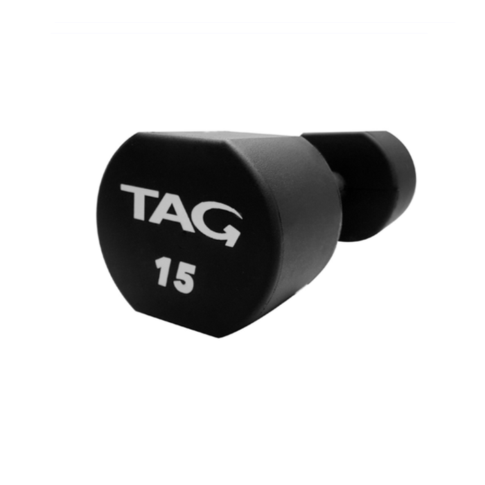 TAG MICRO POLY-URETHANE DUMBBELLS w/Contoured Handles - sold as set of 2.5-25 ONLY