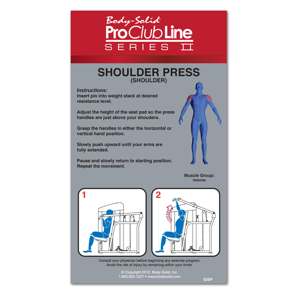 Body-Solid - PCL2 SHOULDER PRESS, 210 lb. or 310 lb. STACK