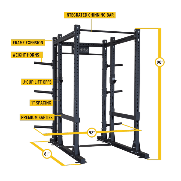 Body-Solid - PCL Power Rack Base Rack SPR1000 and Extension