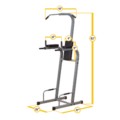 Body-Solid - POWERLINE VERTICAL KNEE RAISE