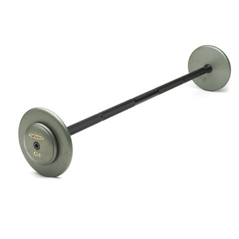 Ivanko Gray Cast- Iron, Fixed Straight Barbells