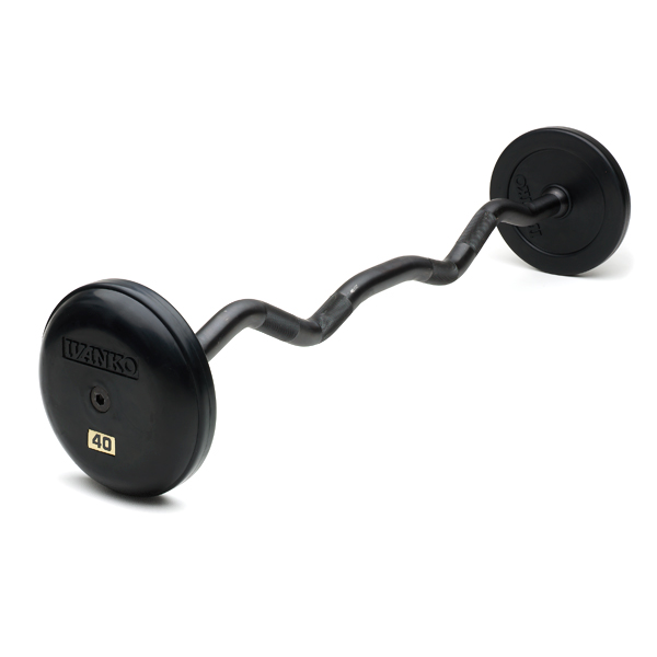 Ivanko Rubber Fixed EZ Curl Bars KG Weight Room Equipment Bigger Faster Stronger