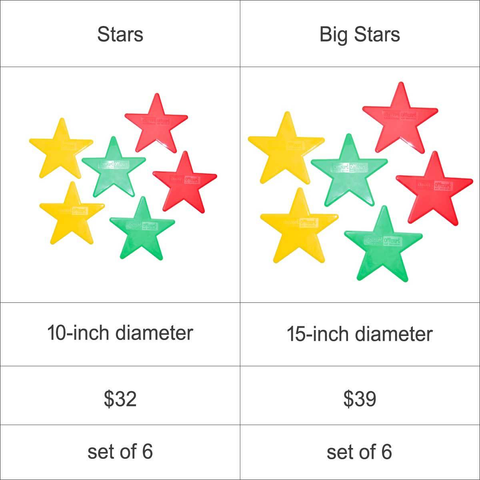 Stars 10" - Set of 6