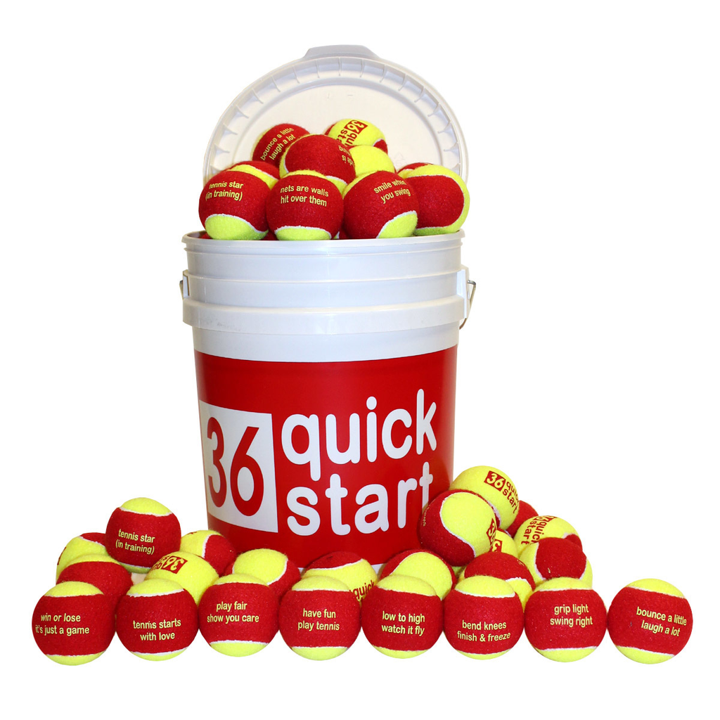 Quick Start 36 w/slogans 48 Felt Balls in Bucket
