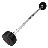 AB Series I BARBELLS: EZ Curl Fixed Weight Barbells with Texture Urethane Solid Head