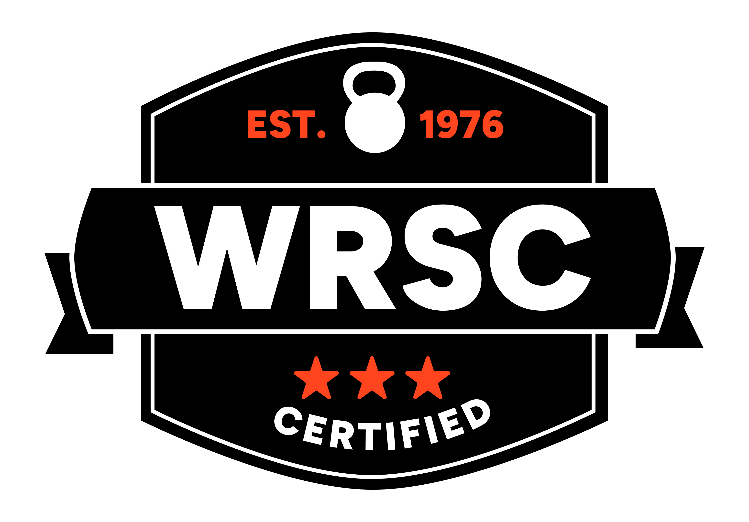 WRSC Certified — Weight Room Safety Certification, est. 1976